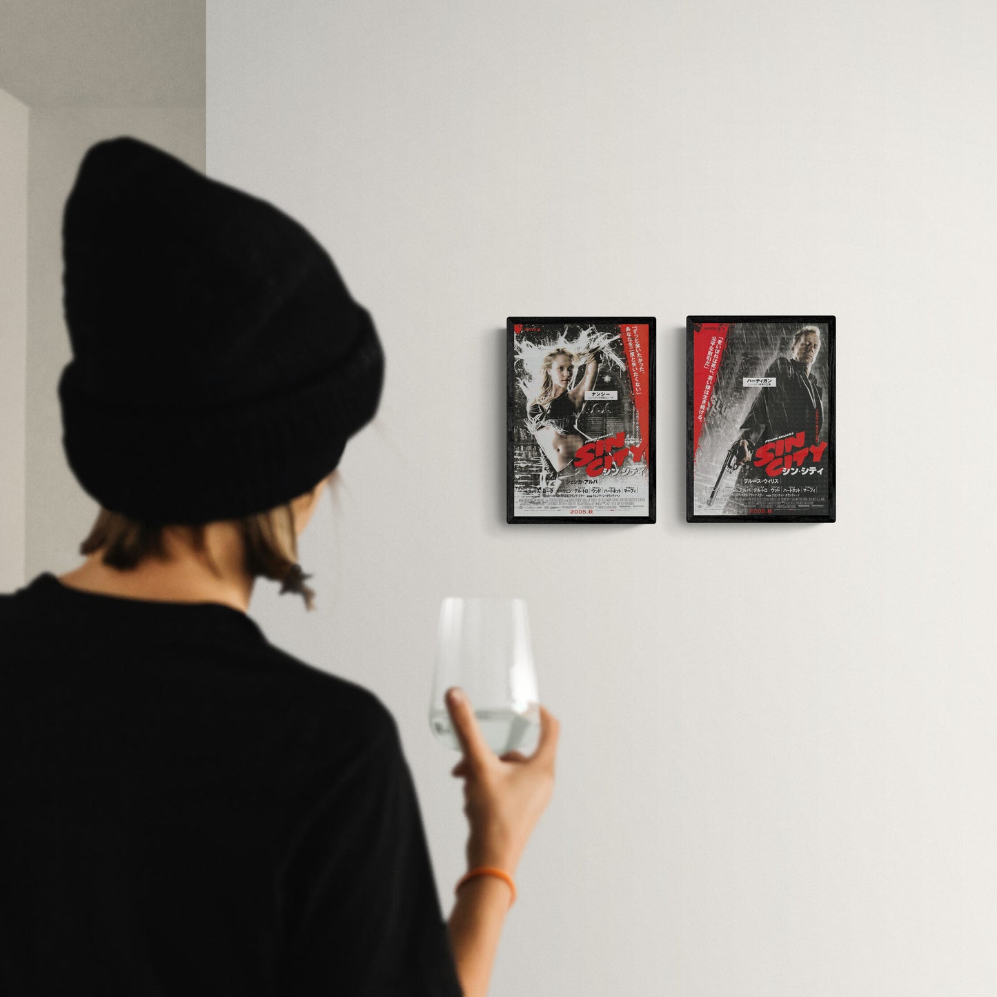 Sin City (Ver B & G) – Collector’s Framed Set – Japanese B5 Chirashi Posters
