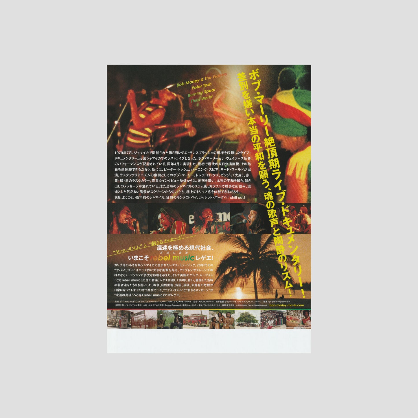 Bob Marley Reggae Sunsplash 2024 – Japanese B5 Chirashi Poster